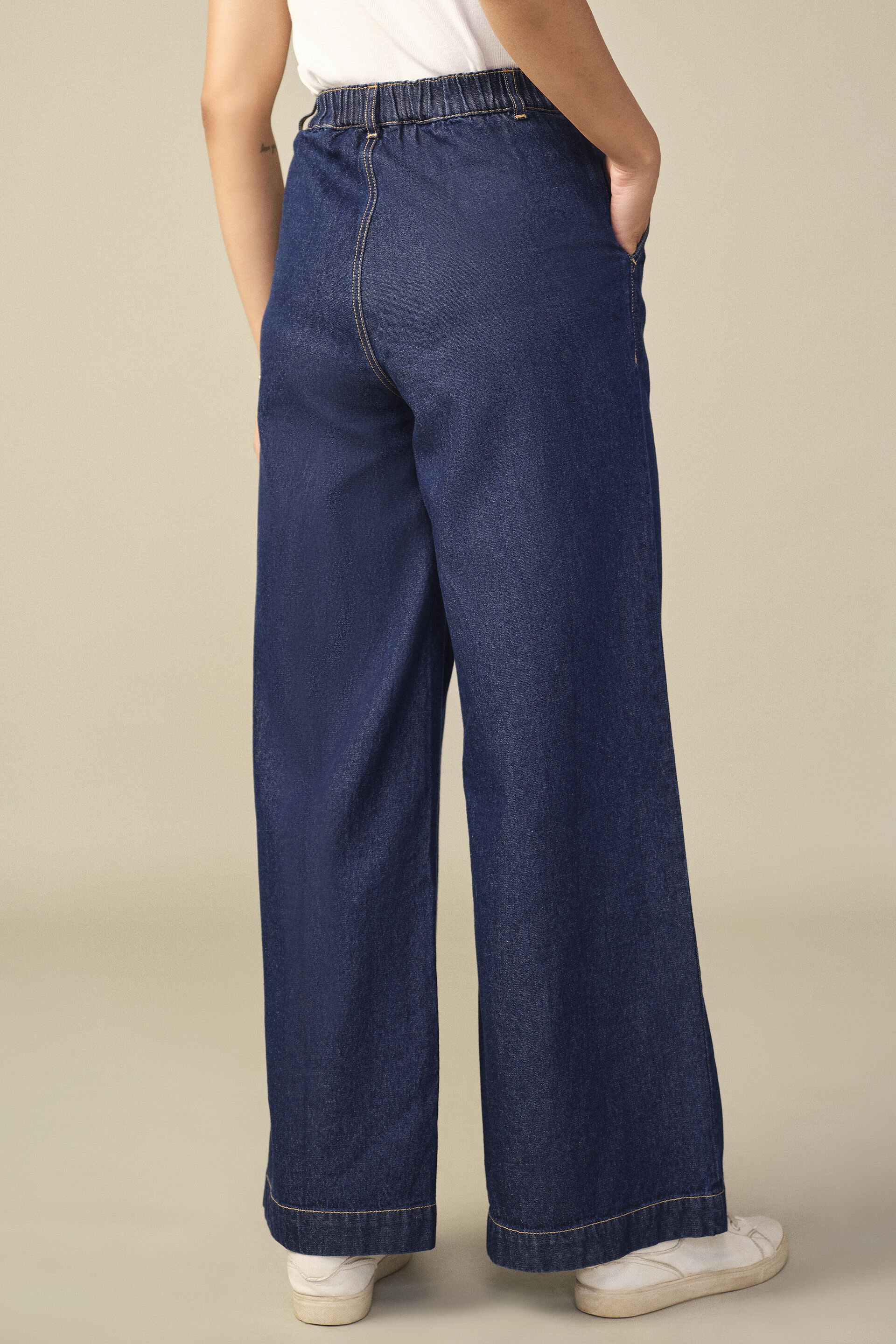 Straight Denim Trousers in Blue, Blue, image 5